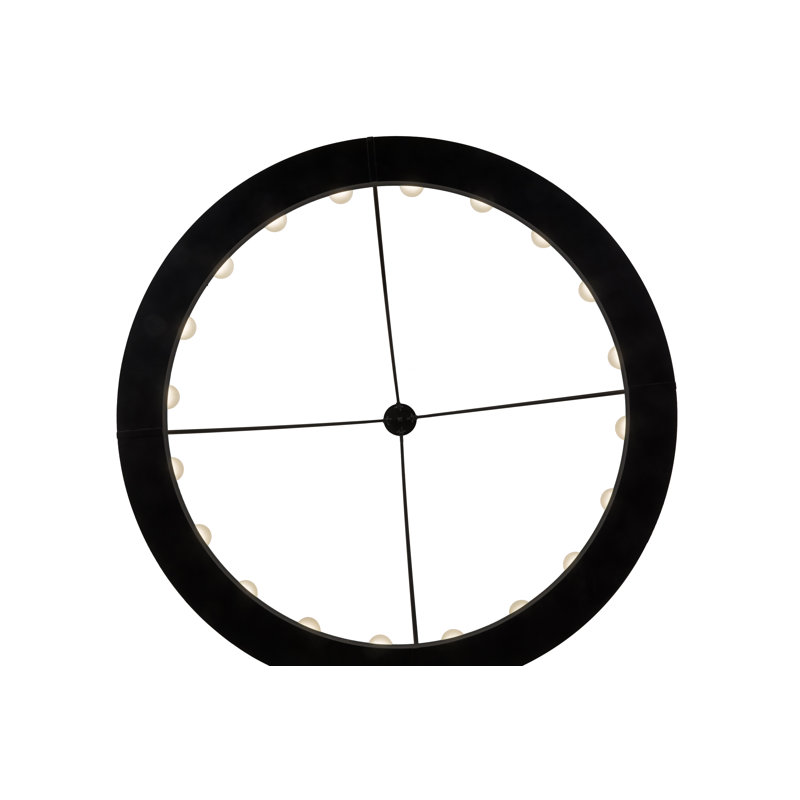20 - Light Chandelier, Blackwash, Clear