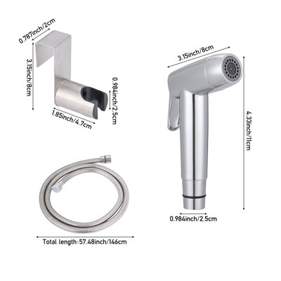 Chrome Plated ABS Bidet Sprayer Kit