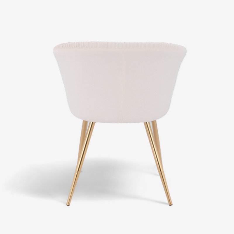 Chaise en velours rose Soroosh