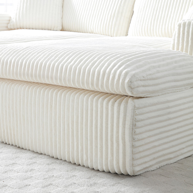 Méridienne de 102 po Beige