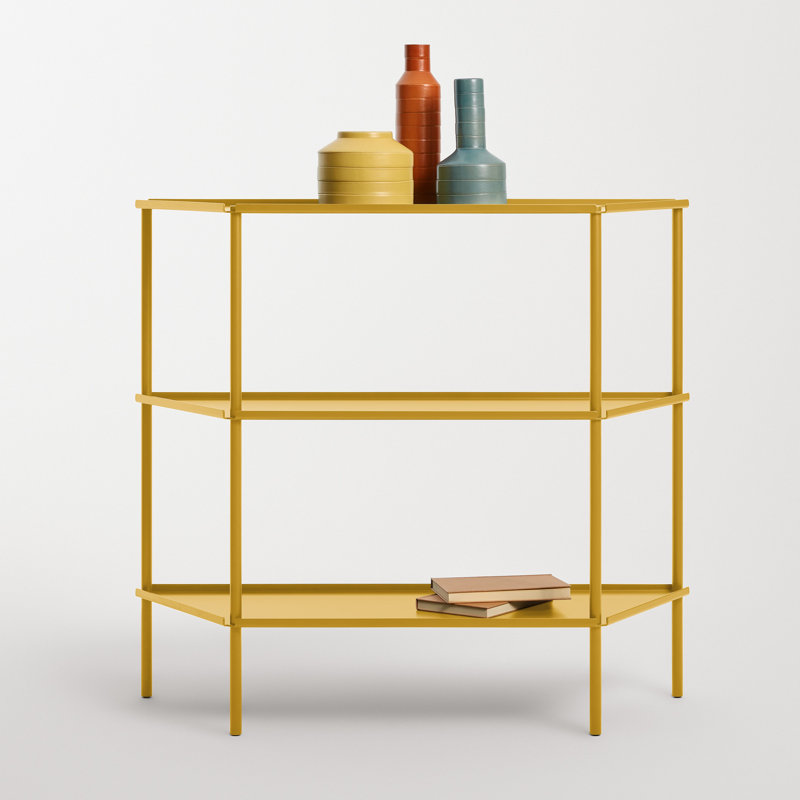 Not for Nothing 34" H x 38" W x 13 D" Shelving Unit, Mustard