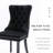 Friedrun Velvet Dining Chair Tufted Dining Room Chair with Solid Wood Leg-827450009