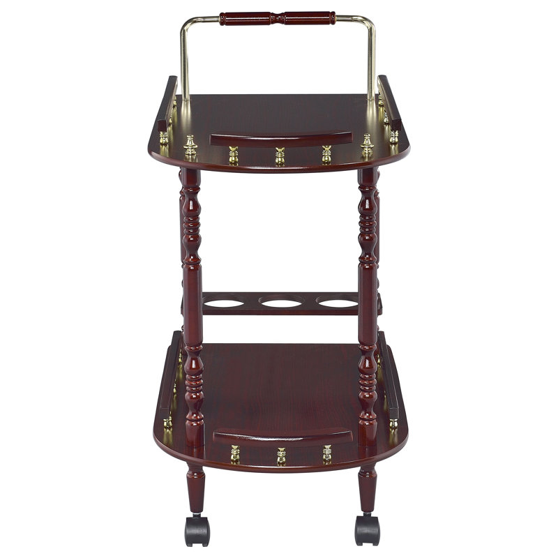 Chariot-bar rectangulaire à 2 niveaux Palmer Merlot