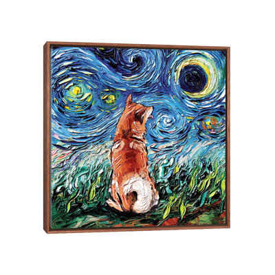 "Shiba Inu Night" par aja Trèves, reproduction d’art