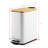 5 Litre / 1.32 Gallon Rectangle Step On And Slow Close Trash Can With Plastic Inner Buckets-88881603