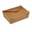 Boîte à lunch éco-responsable 45 oz en papier kraft brun, résistante aux fuites et recyclable