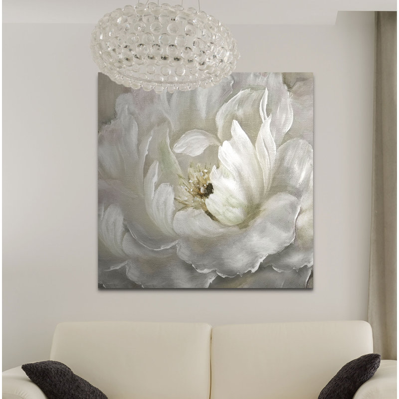 Tableau « Pivoine parfaite », H 32 po x l 32 po x P 1,5 po, Toile tendue