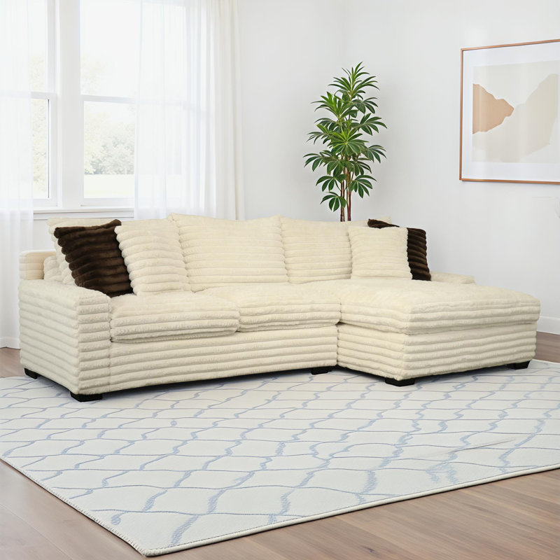 Canapé modulaire Gus Cuddler, Crème, crème