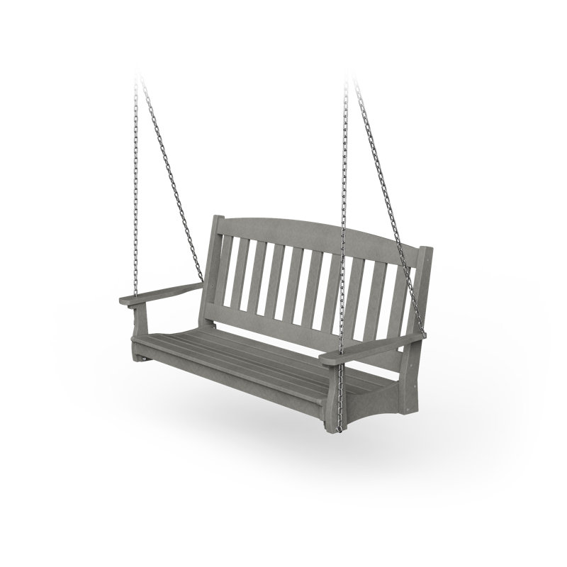 Balançoire porche de jardin poly, Gris clair