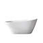 Baignoire autoportante de forme spéciale de 59 po avec certification, style contemporain pour salle de bain luxueuse, finition blanche lustrée acrylique de 59 pouces, bonde escamotable, esthétique moderne