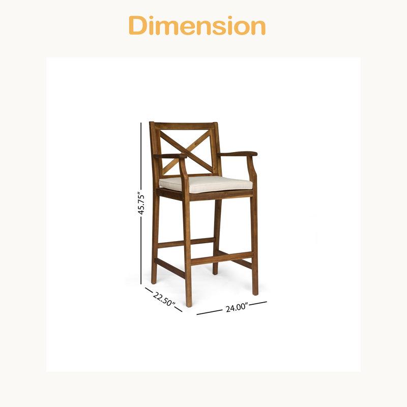 Tabouret de bar, Brun, Blanc