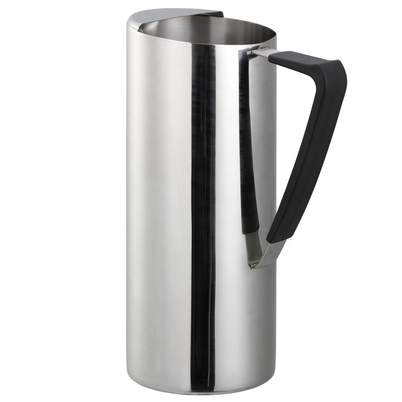 Slim Stainless Steel Double Wall Pitcher with Ice Guard