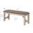 Cottage Style 1Pc Upholstered Seat Chalk Gray Finish Bench Dining Room Bedroom Wooden Furniture Standard Height-17417958-17417963