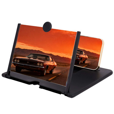 3D HD Cell Phone Screen Magnifier, Foldable Mobile Phone Stand Screen Amplifier for Movies, Videos, Gaming