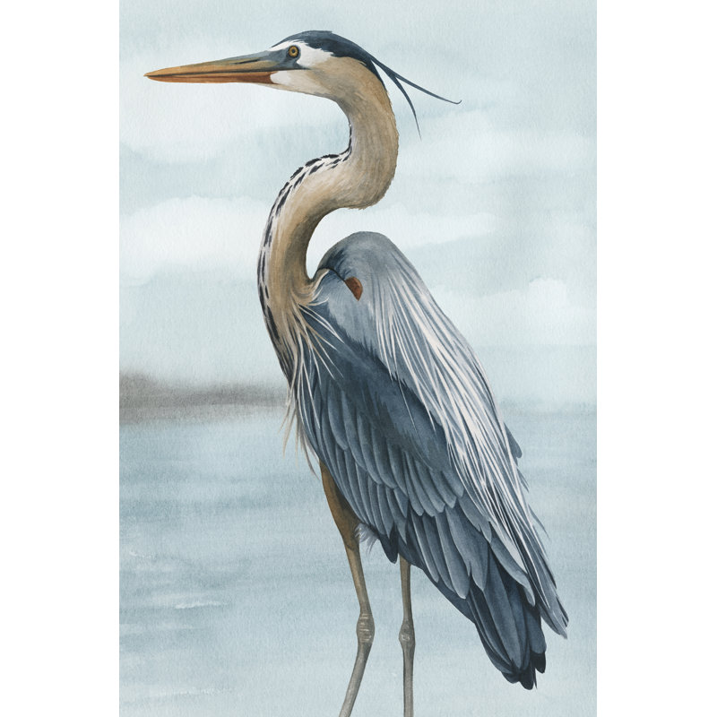 «Adefolarin Back Bay Heron II» sur toile par Grace Popp, H 36 po x l 24 po