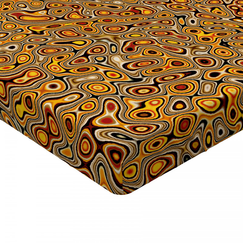 Microfiber Abstract Fitted Sheet, Full Fitted Sheet