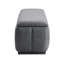 Banc de rangement en contreplaqué texturé gris pour chambre à coucher et salon avec rangement spacieux