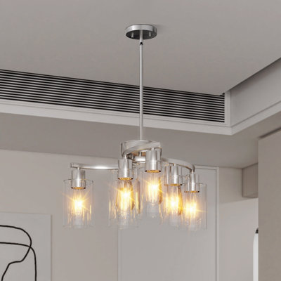 6-Light Brushed Nickel Chandeliers