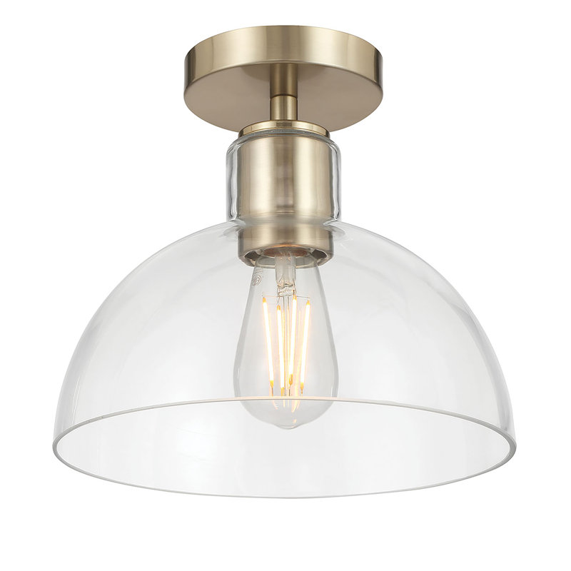Plafonnier semi-encastré 1 lumière Knightsdale, Or moderne