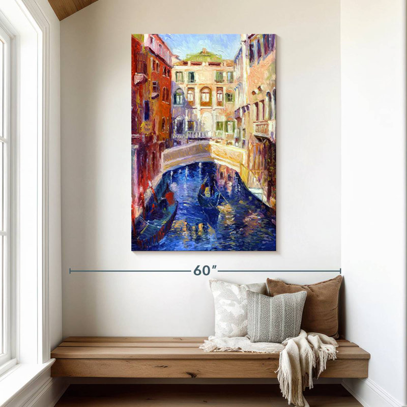 Lilie, Venise, bateaux, H 48 po x l 32 po