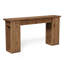Console 63 po en bois massif rustique, canapé-lit étroit avec rangement ouvert pour entrée