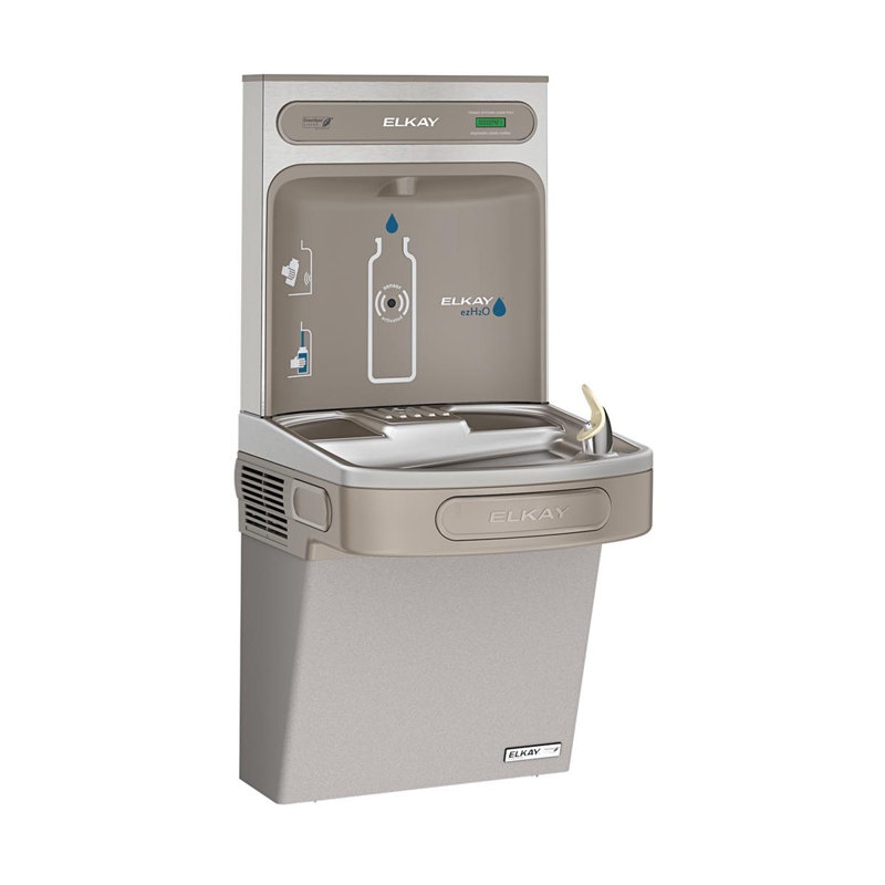 Station de remplissage murale pour bouteilles, Gris clair