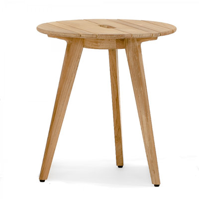 Outdoor Circular Teak Side Table