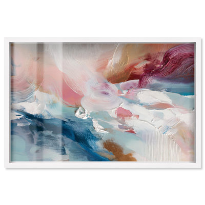 Décoration murale colorée Rosy and Ocean Hues I Shadowbox par Art Remedy