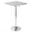 Contemporary Adjustable Square Bar Table In Silver