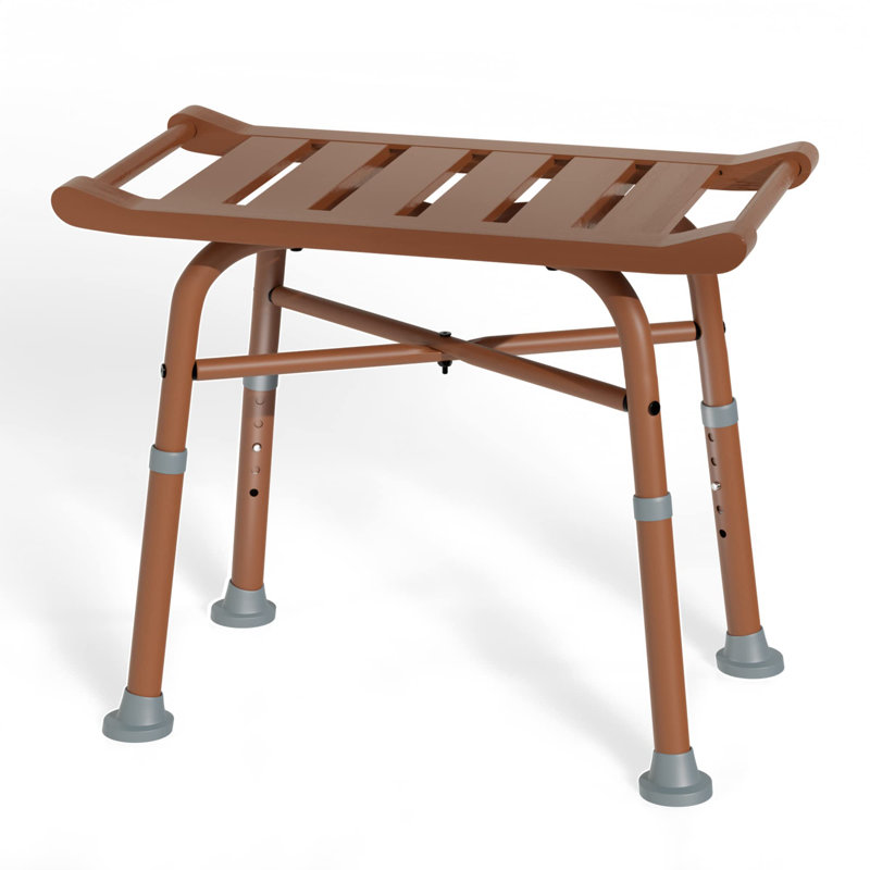 Elira 13.3'' W Shower Bench, Brown