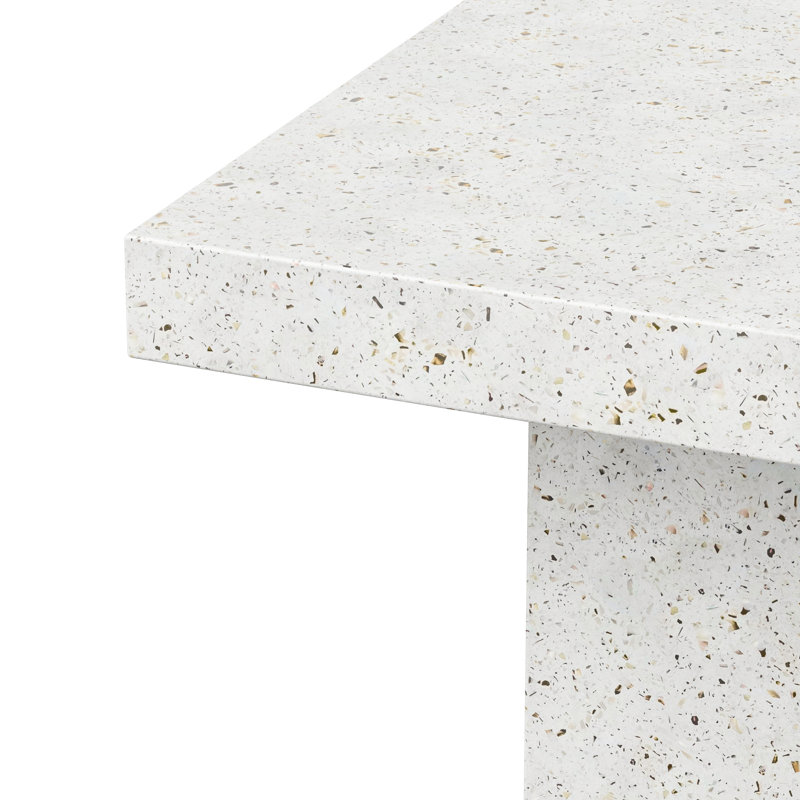 Mixx Elcor 82.75, Bar Table (41.75" Height), Ivory Terrazo, 70.75" L x 35.5" W