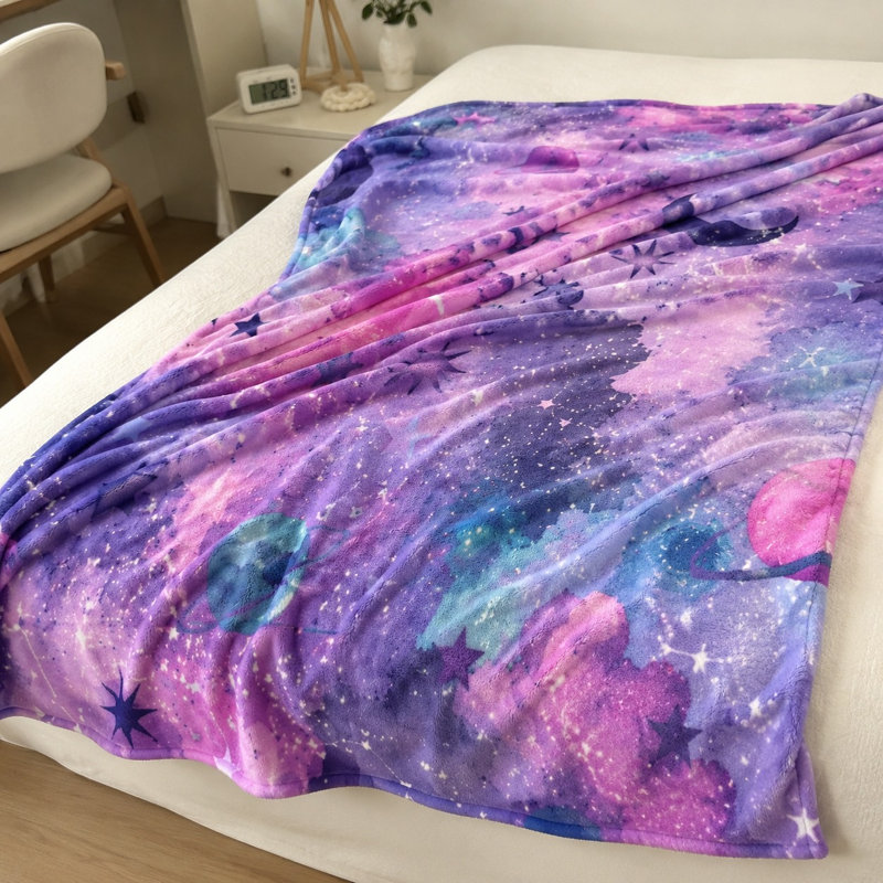 Jeté en galaxie à motif d'étoiles Galaxy, Jeté pour bébé (l 30 po x L 40 po)