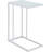 Modern C-Shaped Sofa Side Table With Tempered Glass Top And Chrome Metal Frame - Space-Saving Design For Living Room And Compact Areas