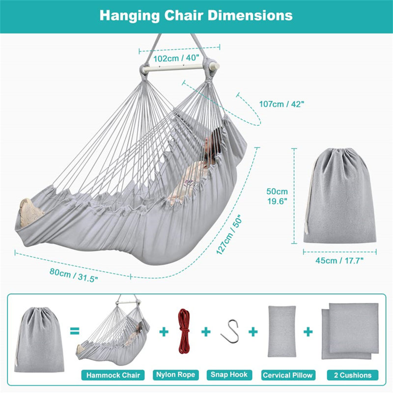 Carlaya Chair Hammock, Grey