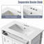 Meuble-lavabo de 30 po avec lavabo, armoire fonctionnelle 2 tiroirs et compartiment basculant, tiroir pratique de conception moderne, pour rangement-1400785582
