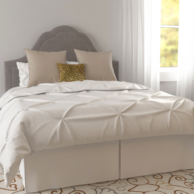 Ensemble d'édredon en peluche Pintuck, Édredon simple + 5 pièces supplémentaires, Blanc