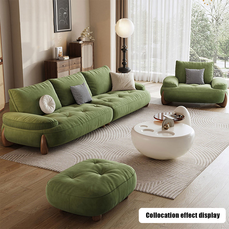 100% Polyester Modular Sofa cushion couch, 33.07" H x 97.64" W x 41.73" D, 3, Green