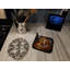 Paire de supports à casseroles Rhodesian Ridgeback et Santa Claus