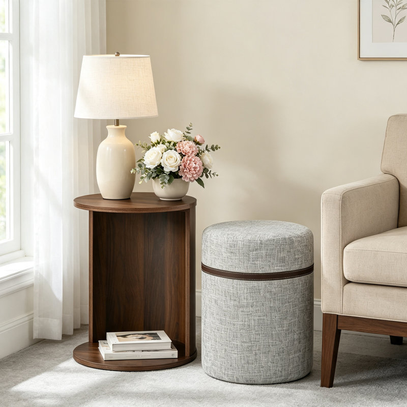 Coffee Table With Nesting Stool