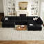 169.4” reversible modular sofa in real velvet Wylodene-1664623246