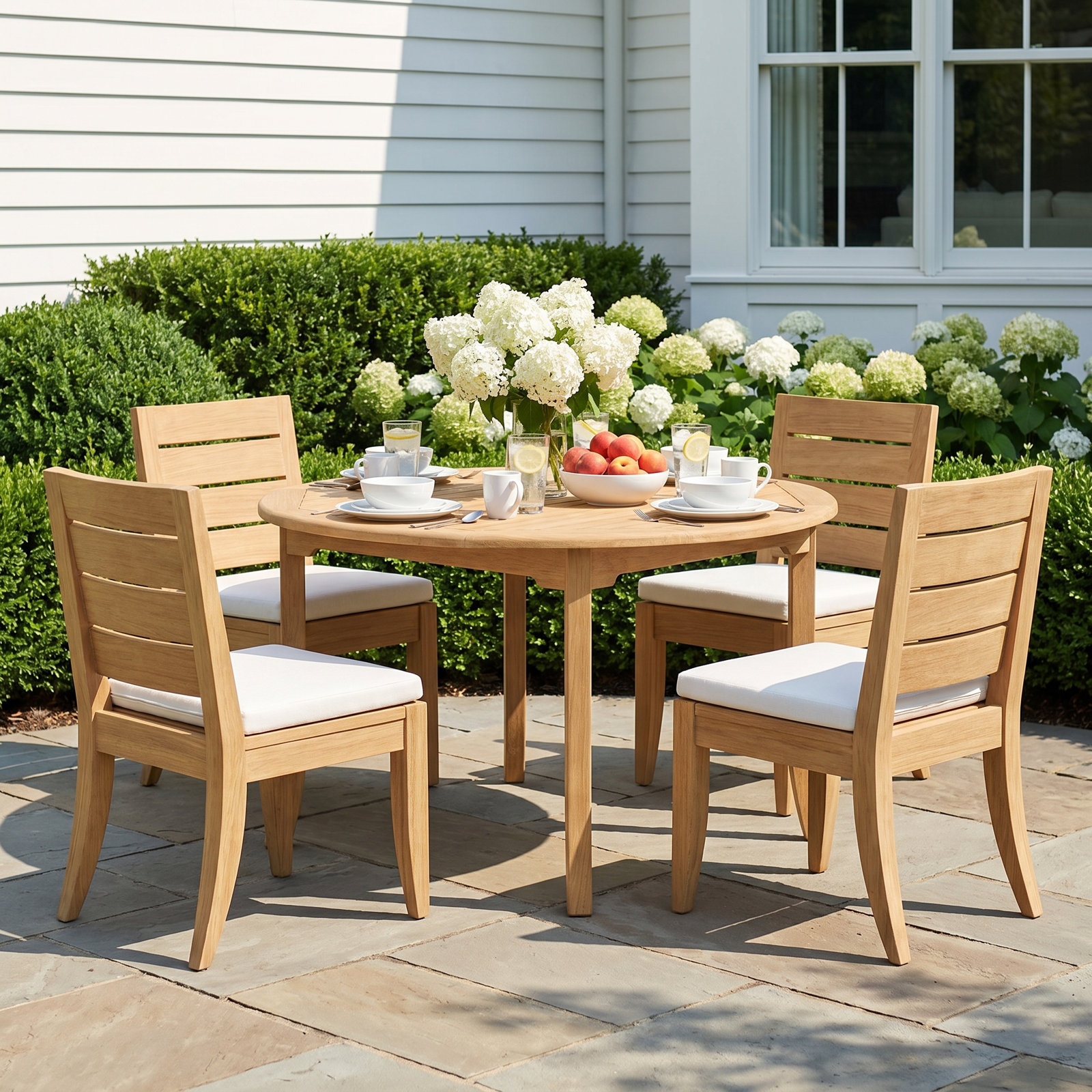 Maone 52" Teak Patio Dining Set