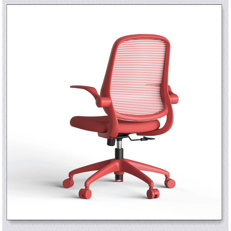Chaise de bureau ergonomique avec dossier en maille, mousse intégrée, accoudoirs rabattables et capacité de charge de 159 kg pour une utilisation confortable à la maison ou au bureau.