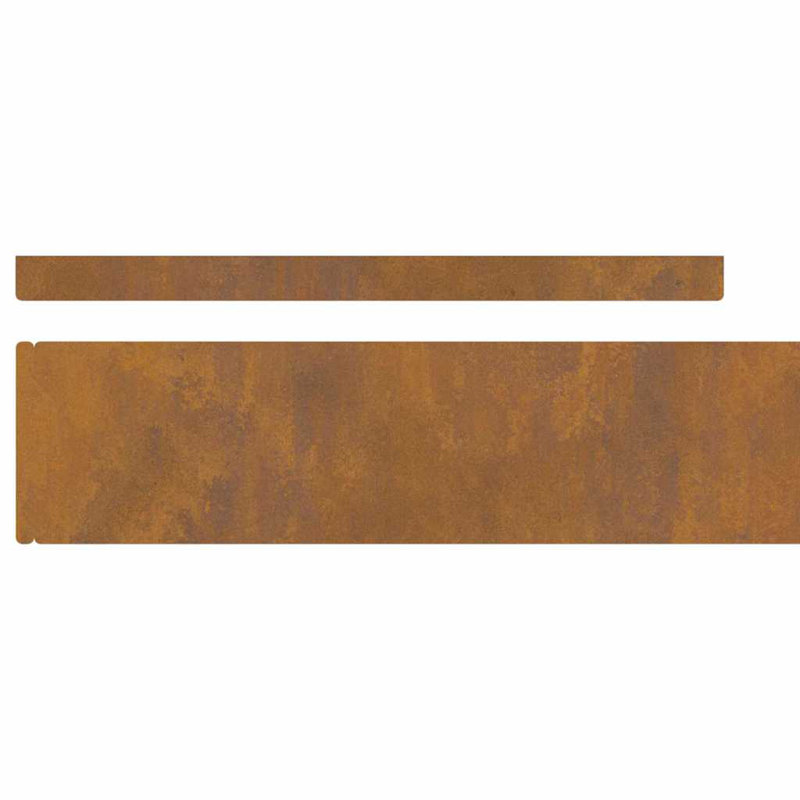 Bordure de jardin en acier rouillé 450 x 10 cm Vidaxl, H 0,3 pi x l 14,8 pi