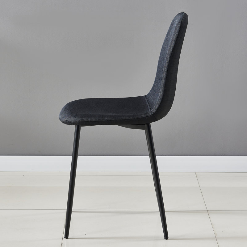 Ally Glass Top Four Leg Dining Set, 5, Black