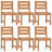 Keiu 6 - Person Teak Wood Patio Dining Set with Rectangular Table