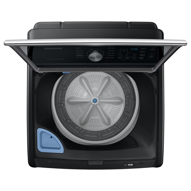 Samsung 4.7 cu. ft. Large Capacity Smart Top Load Washer with Active WaterJet, Brushed Black