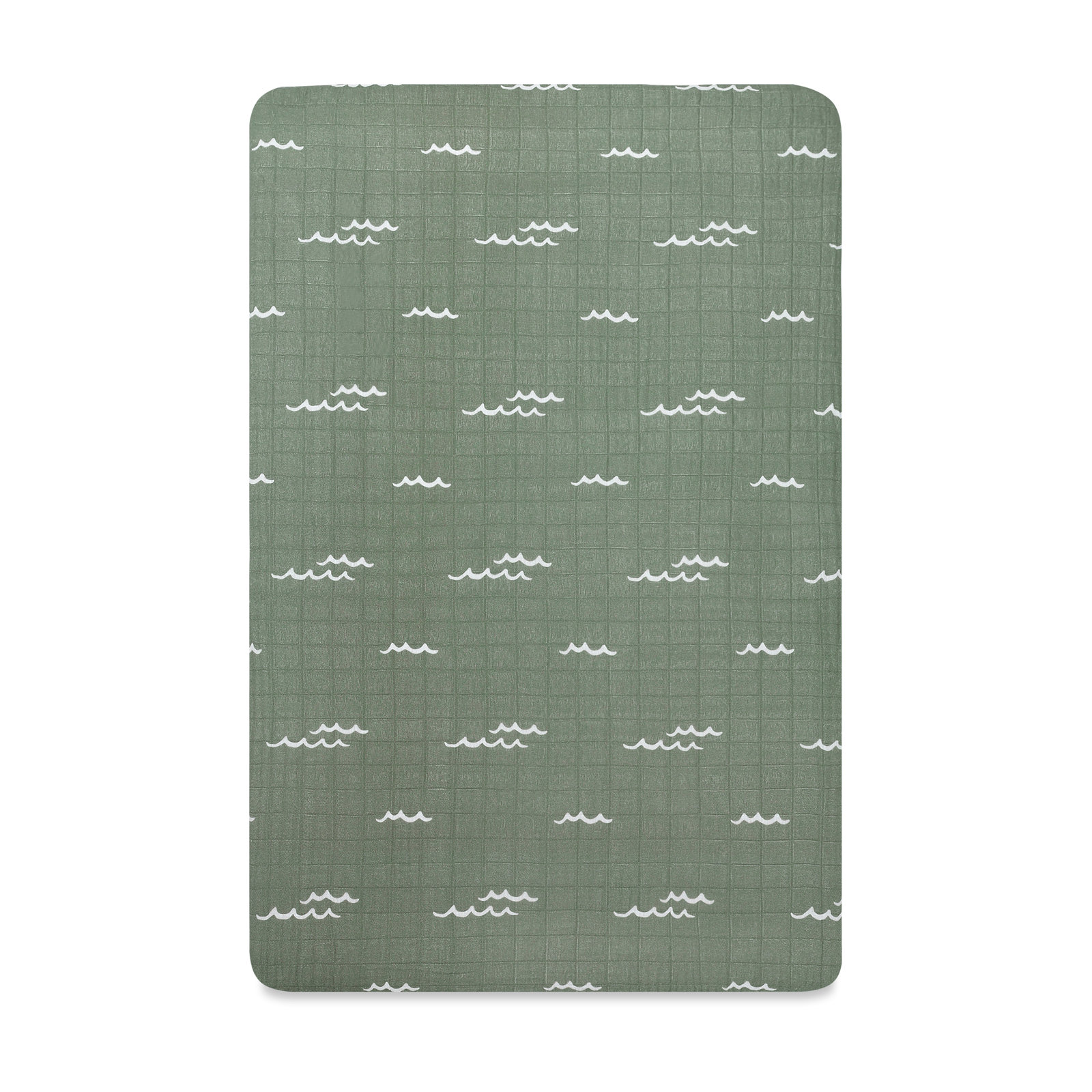 Ocean Waves Muslin Mini Crib Sheet