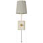 Julie Neill Lucia 21" Cordless Sconce with Linen Shade-2105074076