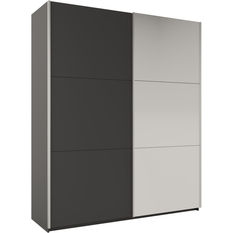 Manufactured Wood Wardrobe, Bold Graphite, 244cm H x 200cm W x 65cm D