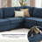 6 Piece Upholstered Sectional Modular Sofa Corner With Ottoman-18791834